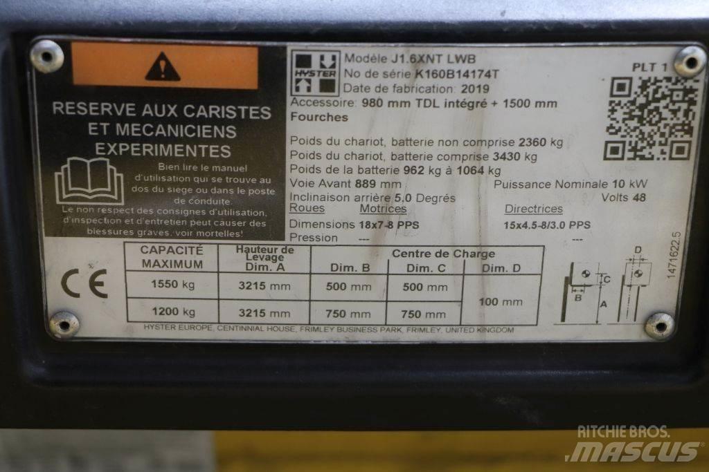 Hyster J1.6XNT Elmotviktstruckar