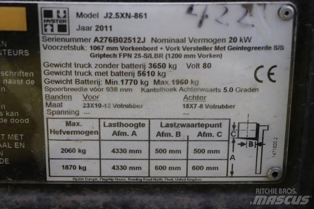 Hyster J2.5XN Elmotviktstruckar