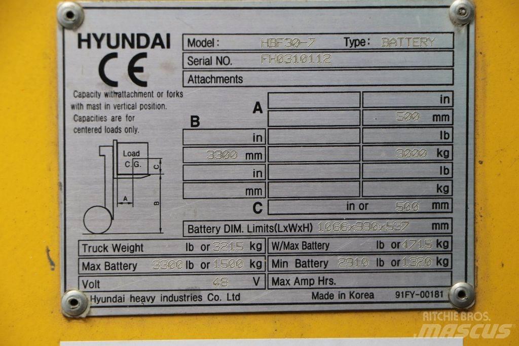 Hyundai HBF30-7 Elmotviktstruckar