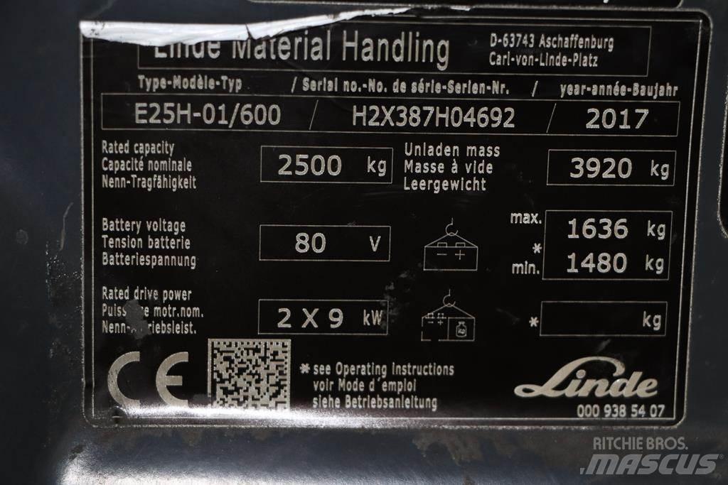 Linde E25H-01/600 Elmotviktstruckar