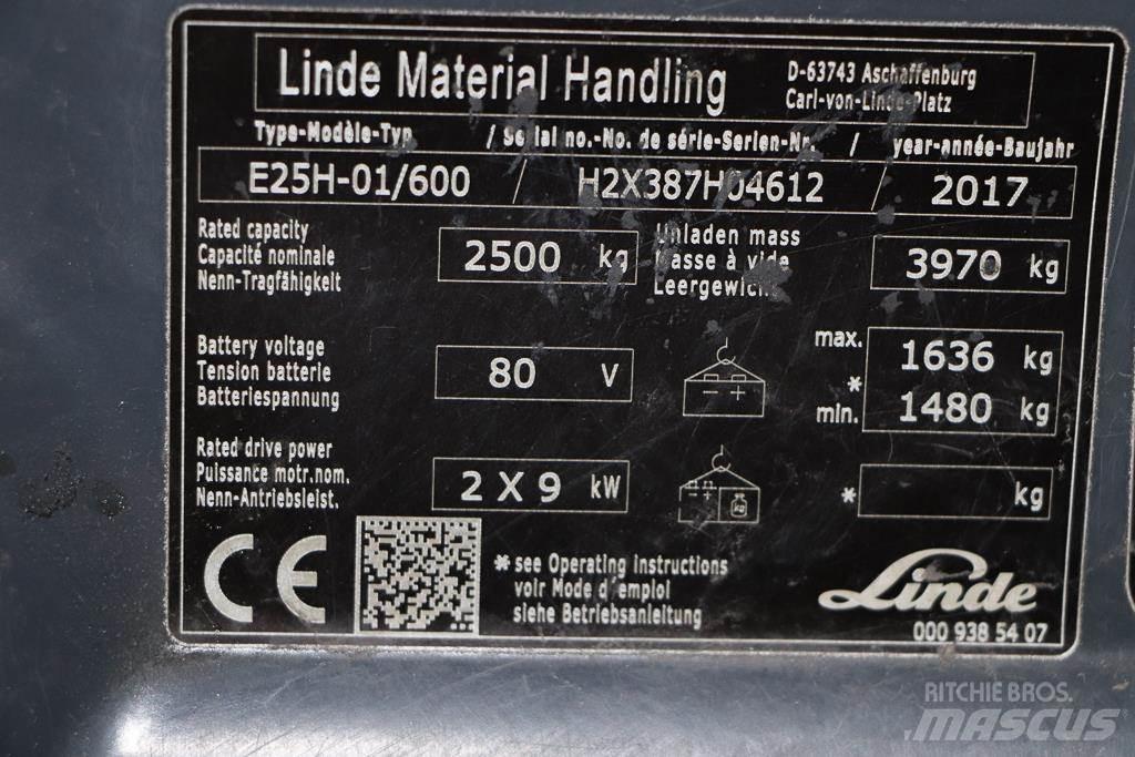 Linde E25H-01/600 Elmotviktstruckar