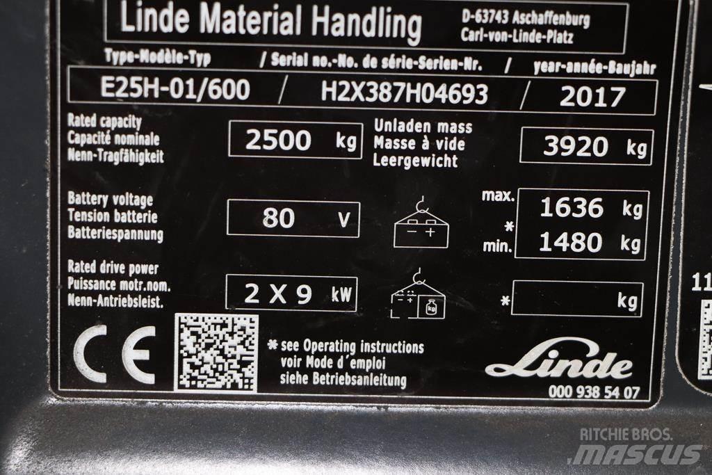 Linde E25H-01/600 Elmotviktstruckar