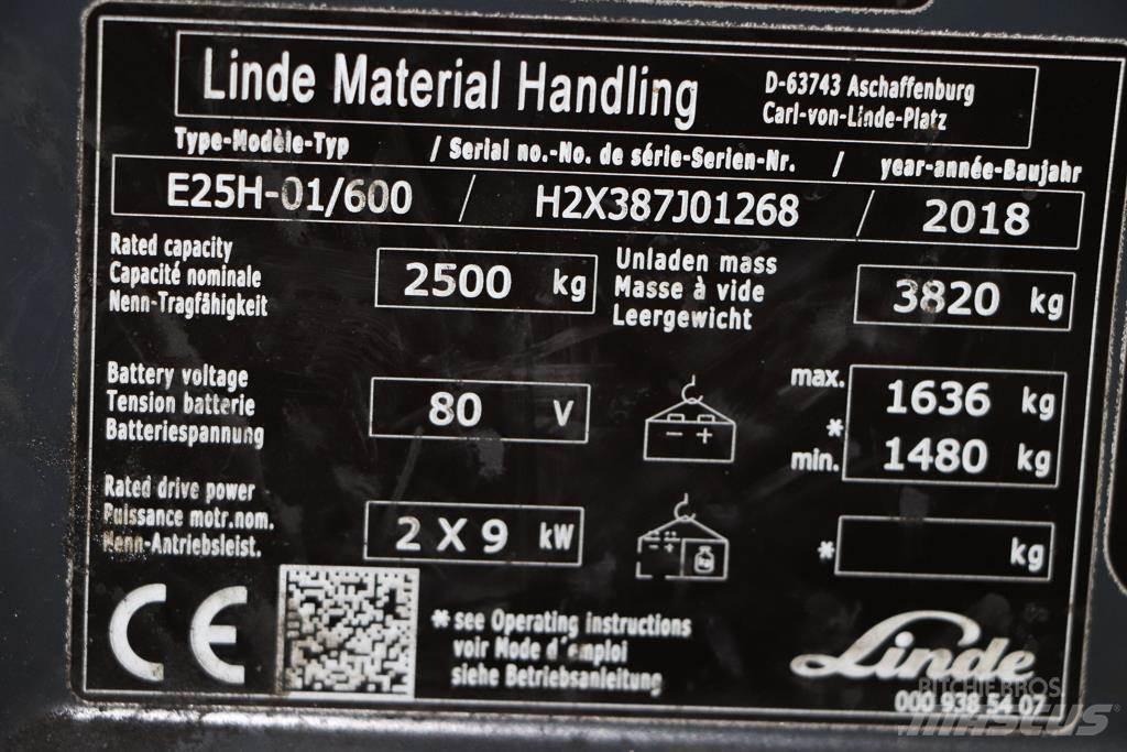 Linde E25H-01/600 Elmotviktstruckar