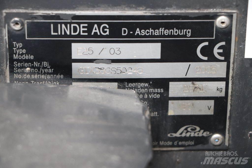 Linde E25S/03 Elmotviktstruckar