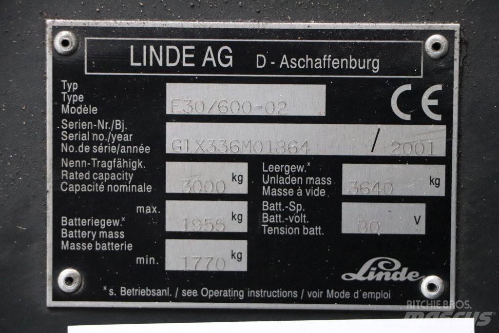 Linde E30/600-02 Elmotviktstruckar