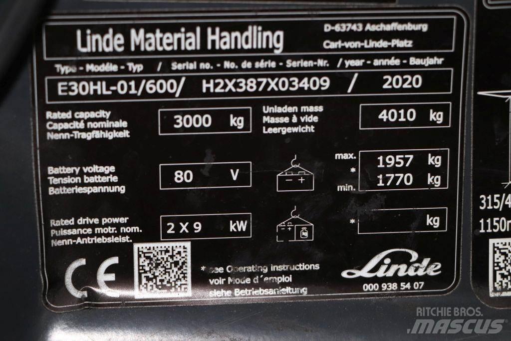 Linde E30HL-01/600 Elmotviktstruckar