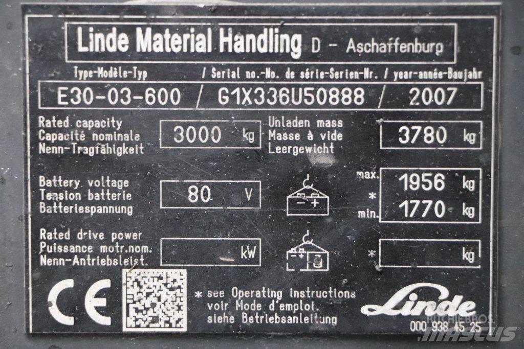 Linde E30S-03/600 Elmotviktstruckar