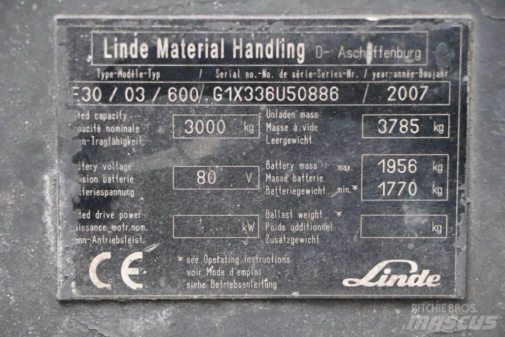 Linde E30S-03/600 Elmotviktstruckar