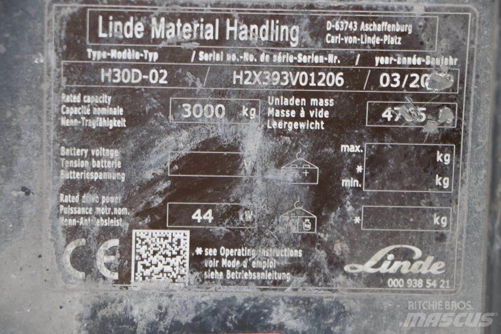 Linde H30D-02 Dieselmotviktstruckar