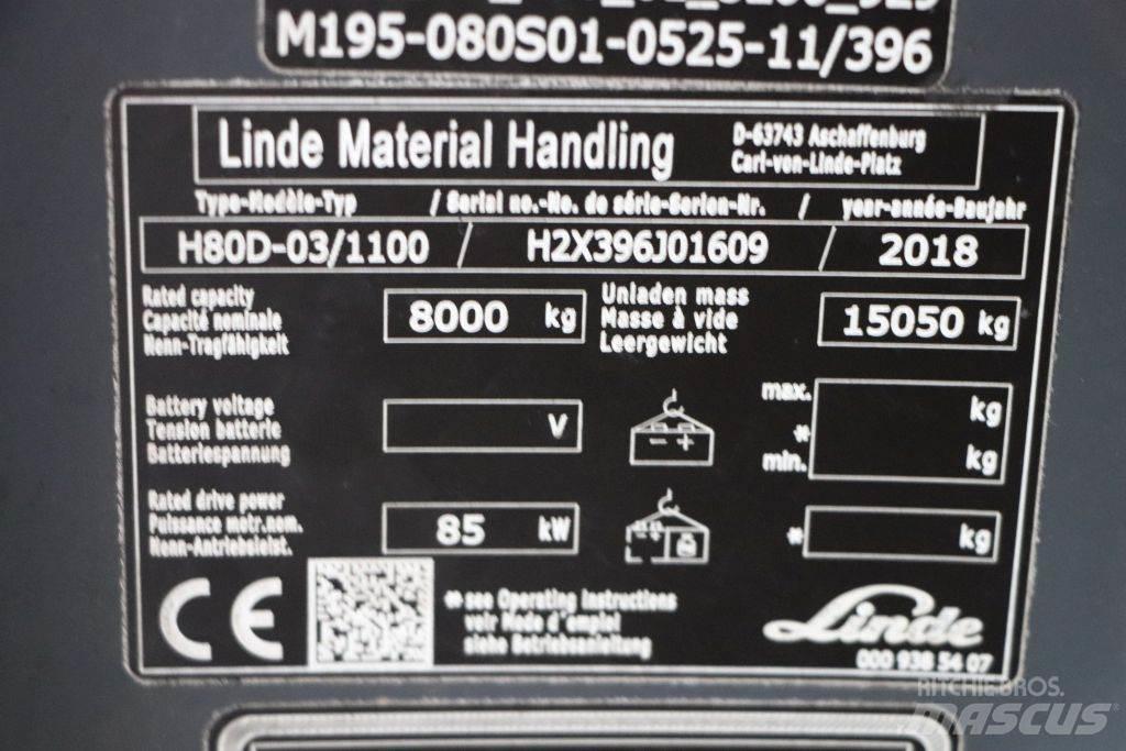 Linde H80D-03/1100 Dieselmotviktstruckar