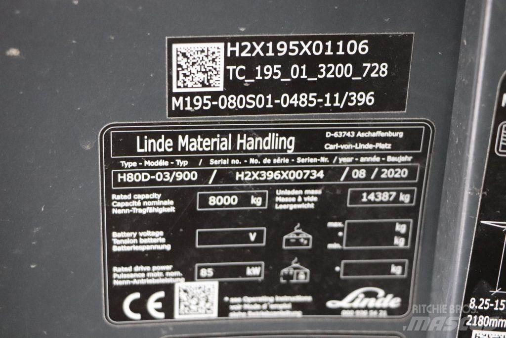 Linde H80D-03/900 Dieselmotviktstruckar