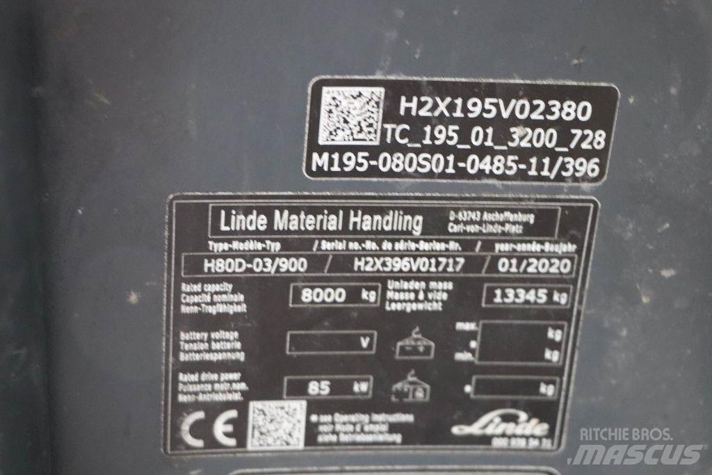 Linde H80D-03/900 Dieselmotviktstruckar
