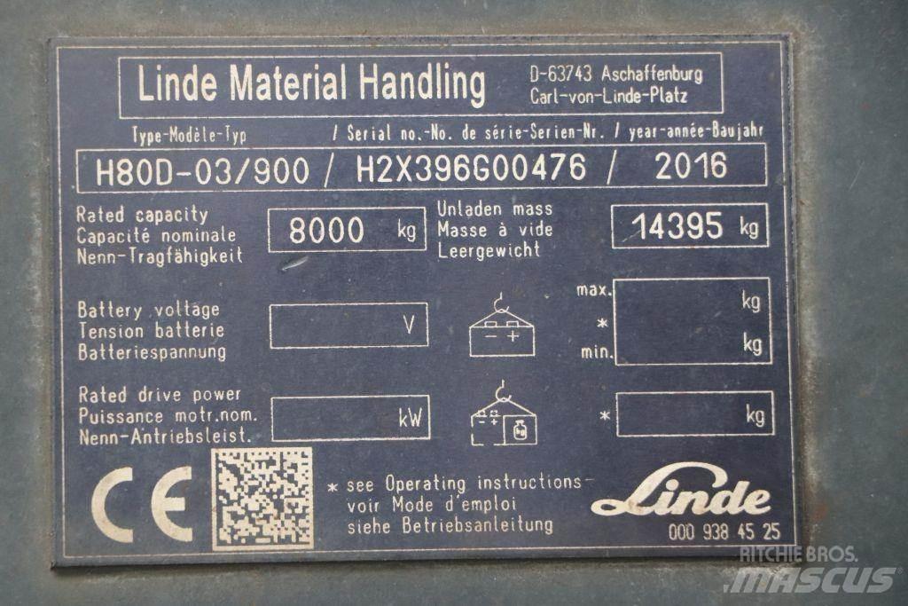 Linde H80D-03/900 Dieselmotviktstruckar