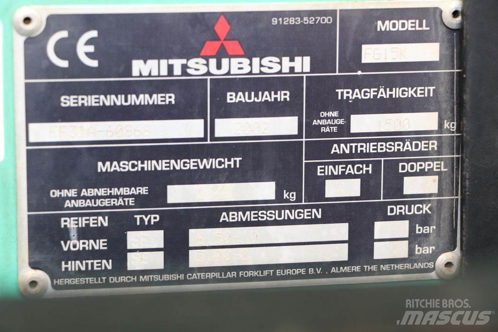 Mitsubishi FG15K Gasolmotviktstruckar