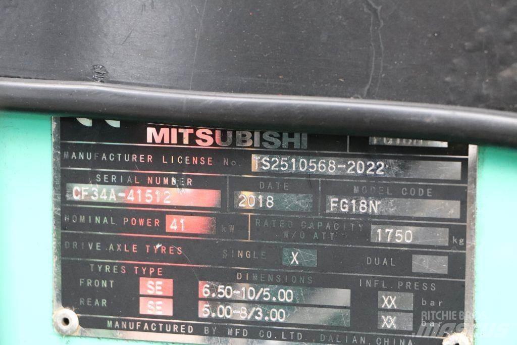 Mitsubishi FG18NT Gasolmotviktstruckar