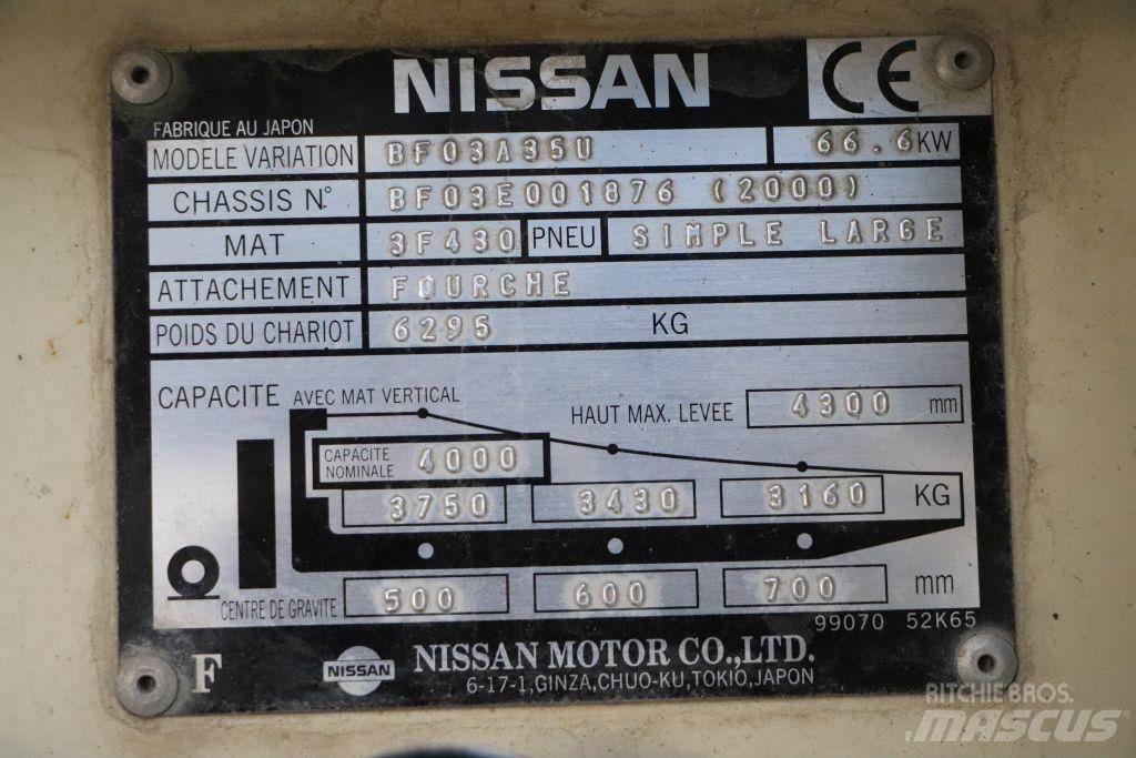 Nissan BF03A35U Gasolmotviktstruckar