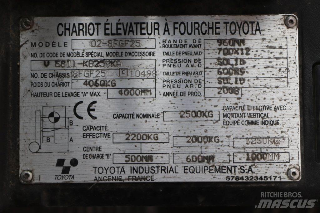 Toyota 02-8FGF25 Gasolmotviktstruckar