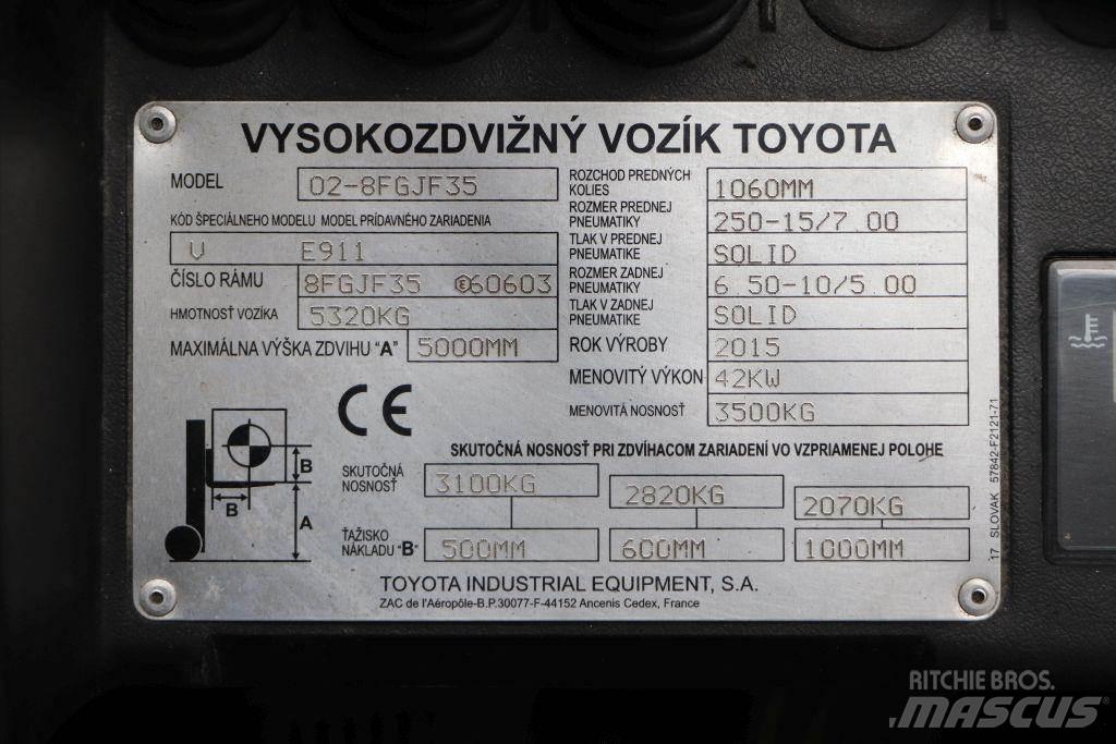 Toyota 02-8FGJF35 Gasolmotviktstruckar