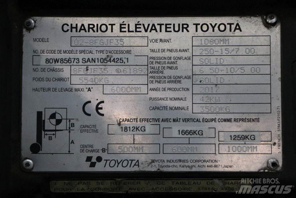 Toyota 02-8FGJF35 Gasolmotviktstruckar