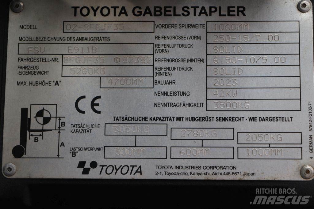 Toyota 02-8FGJF35 Gasolmotviktstruckar