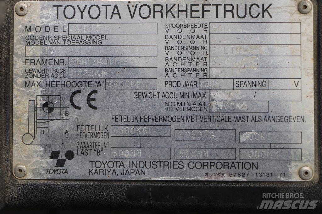 Toyota 7FB15 Elmotviktstruckar