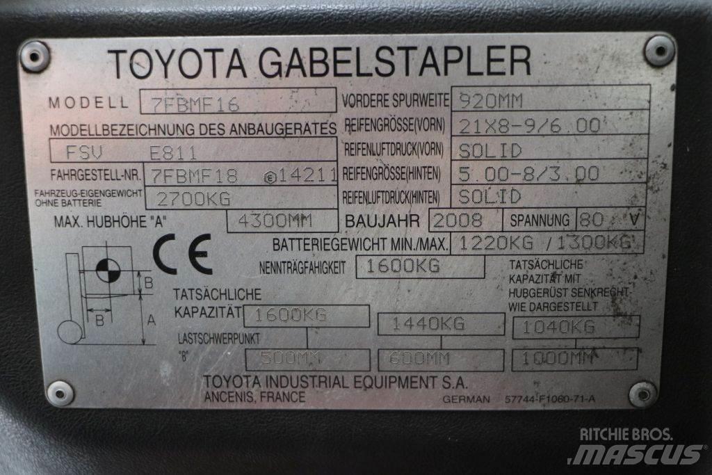 Toyota 7FBMF16 Elmotviktstruckar