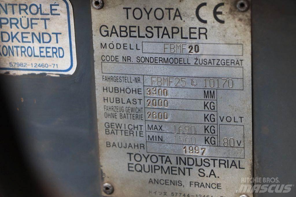 Toyota FBMF20 Elmotviktstruckar
