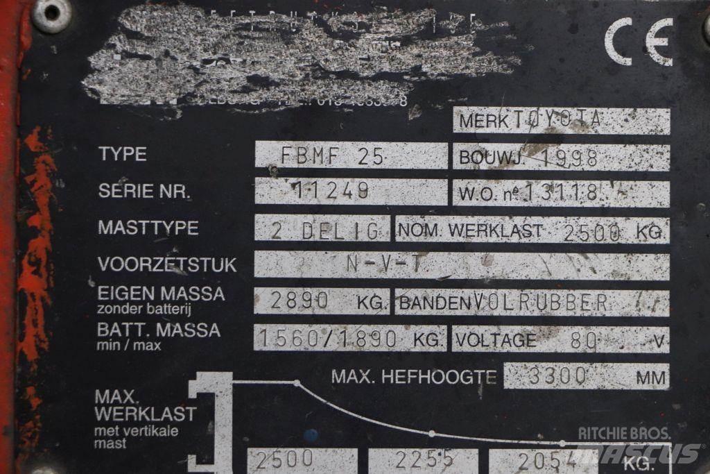 Toyota FBMF25 Elmotviktstruckar