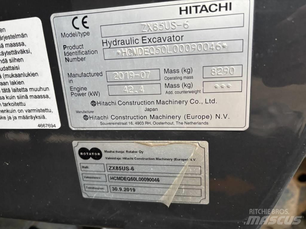 Hitachi ZX 85 US-6 Midigrävmaskiner 7t - 12t