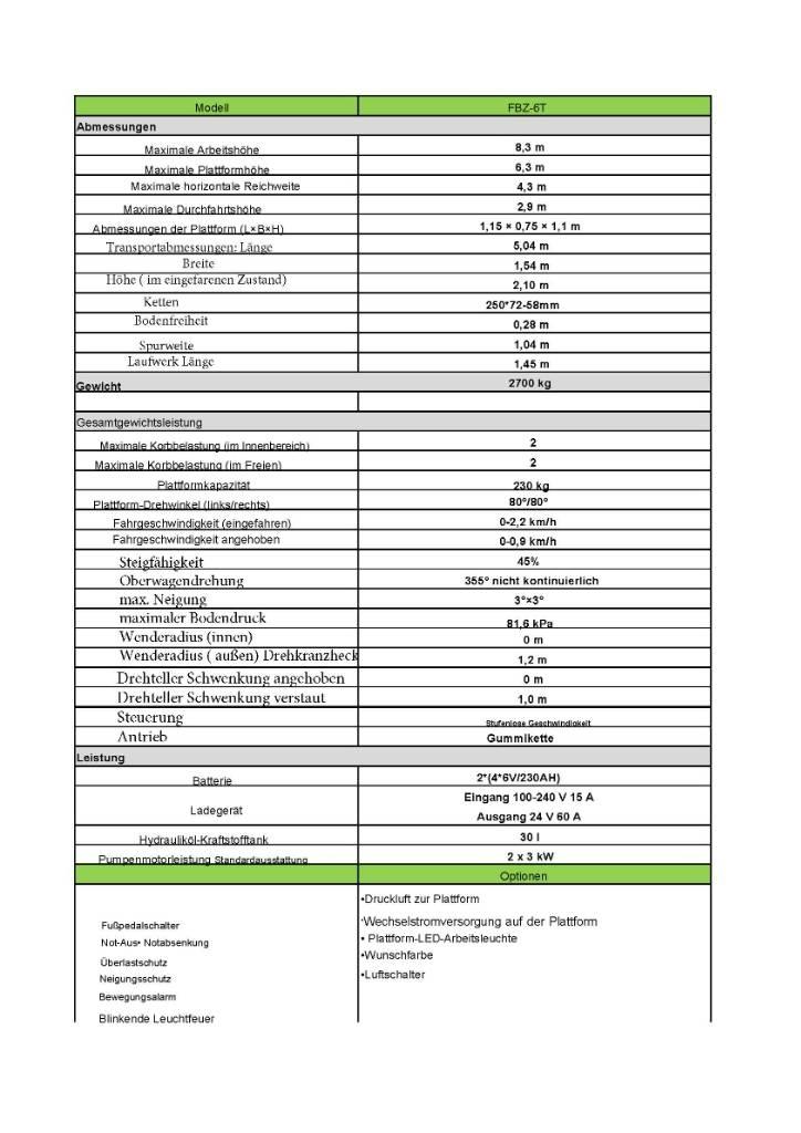 Fronteq FBZ-6T Övriga personliftar
