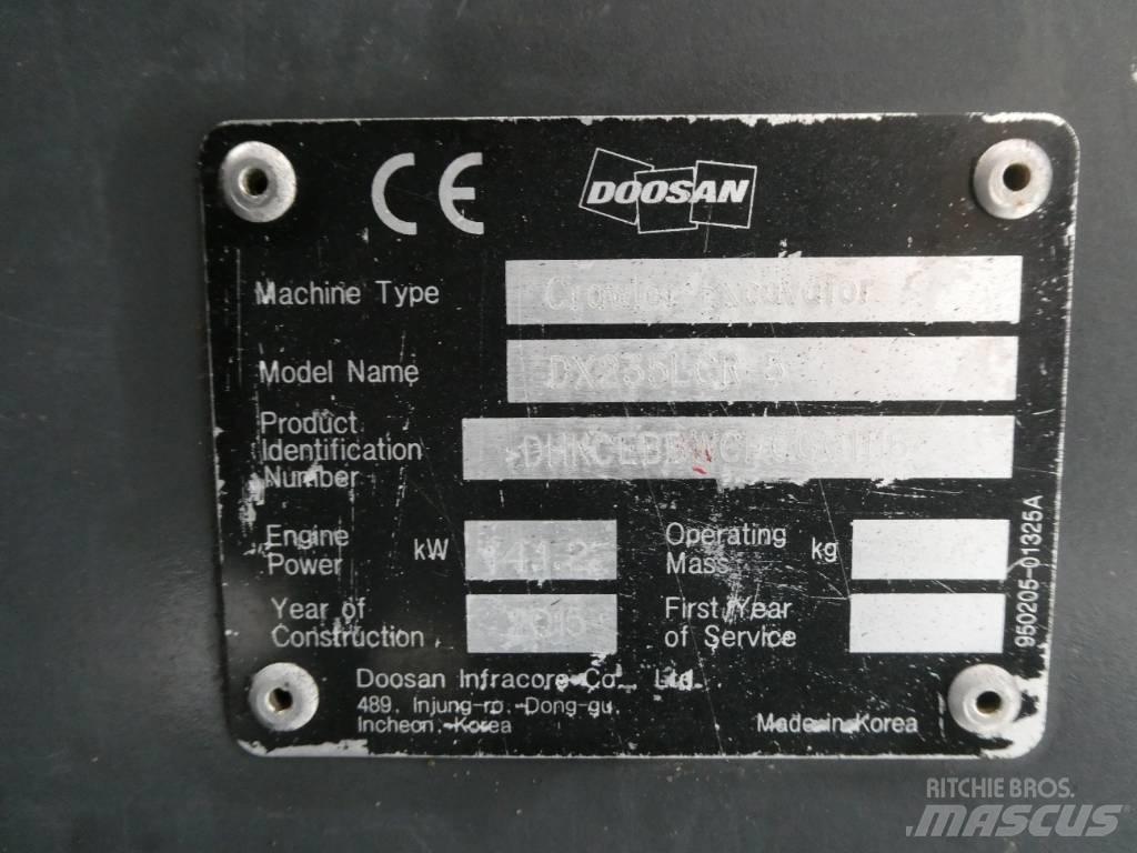 Doosan DX 235 LCR-5 Bandgrävare