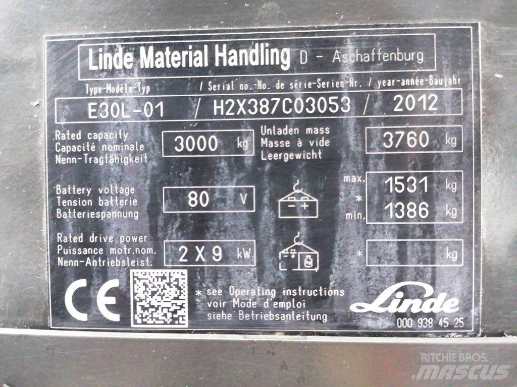 Linde E30L-01 Elmotviktstruckar