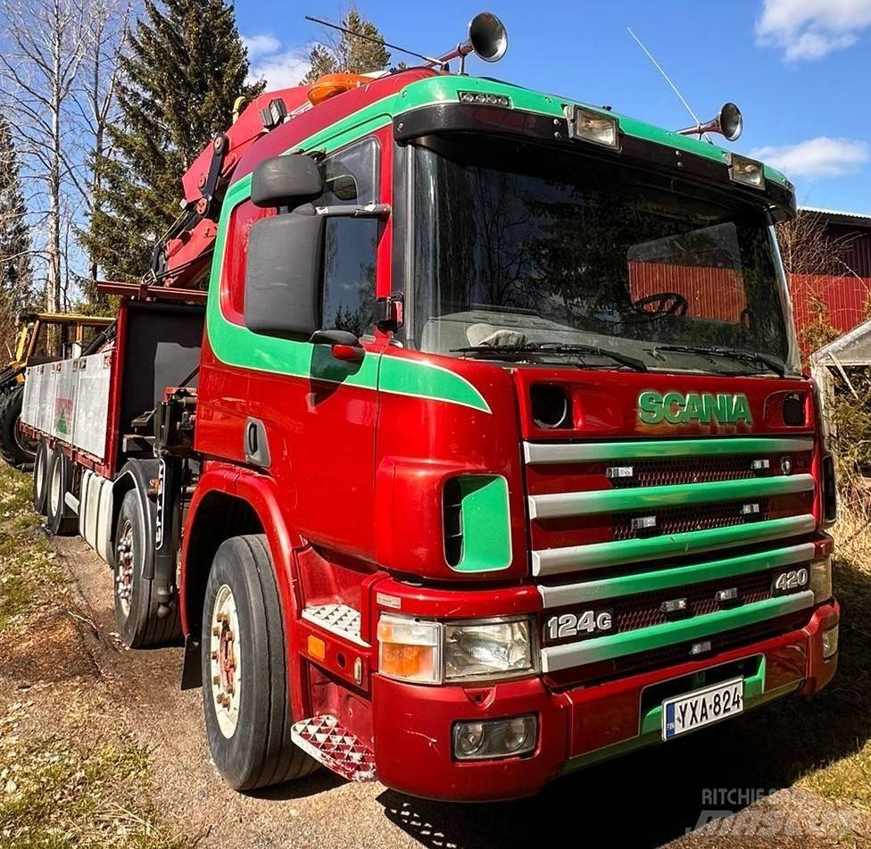 Scania P 124 GB Kranbilar