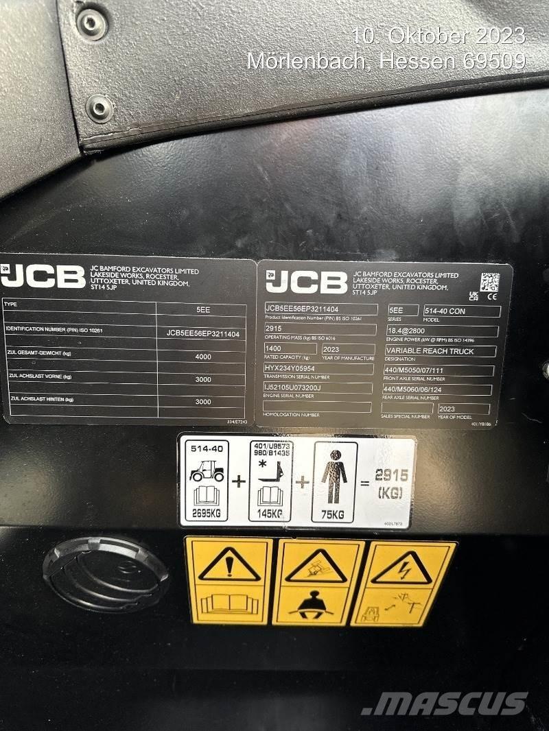 JCB 514-40 CON Teleskoplastare
