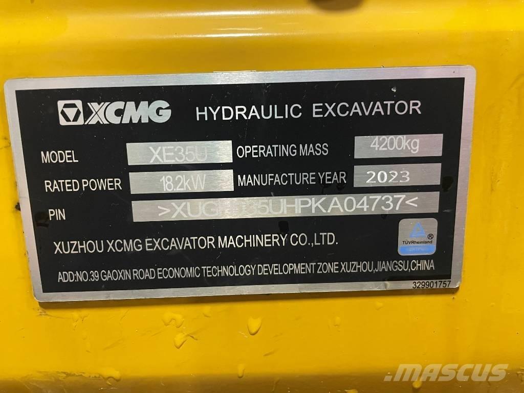 XCMG XE 35 U Minigrävare < 7t