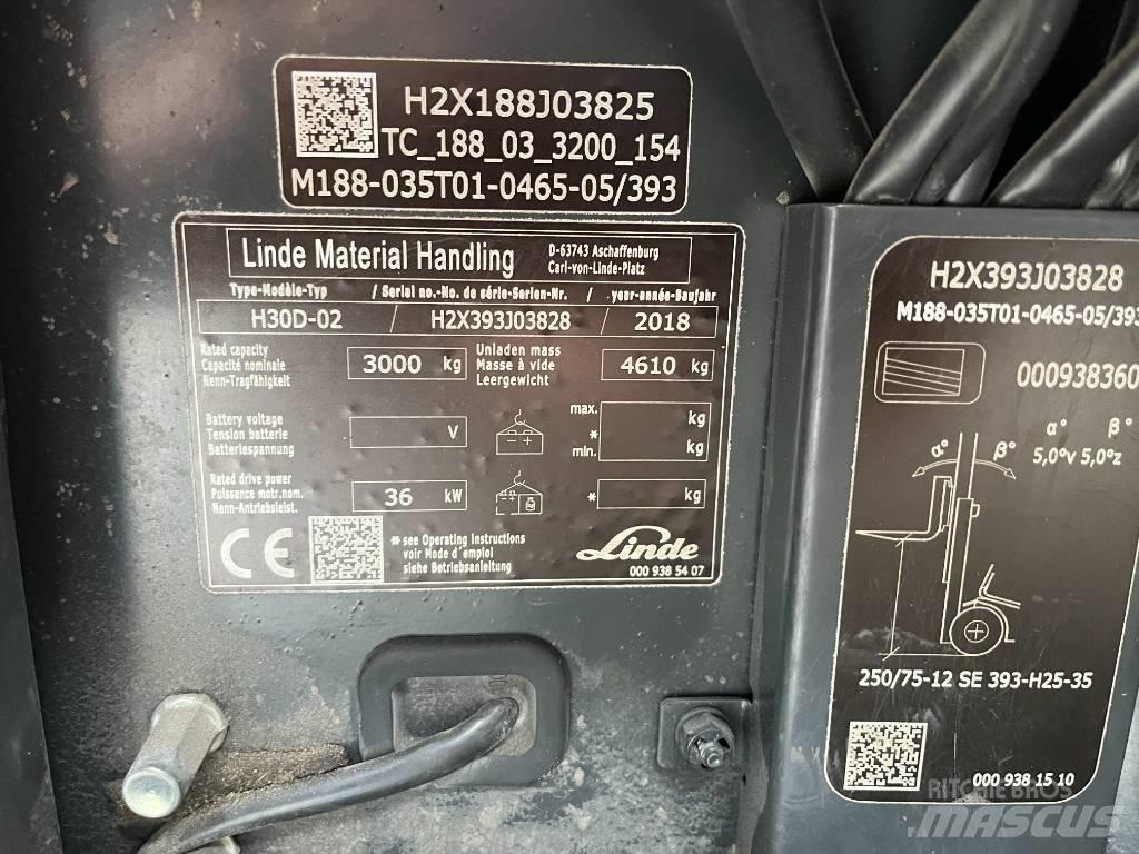 Linde H30D-02 Dieselmotviktstruckar