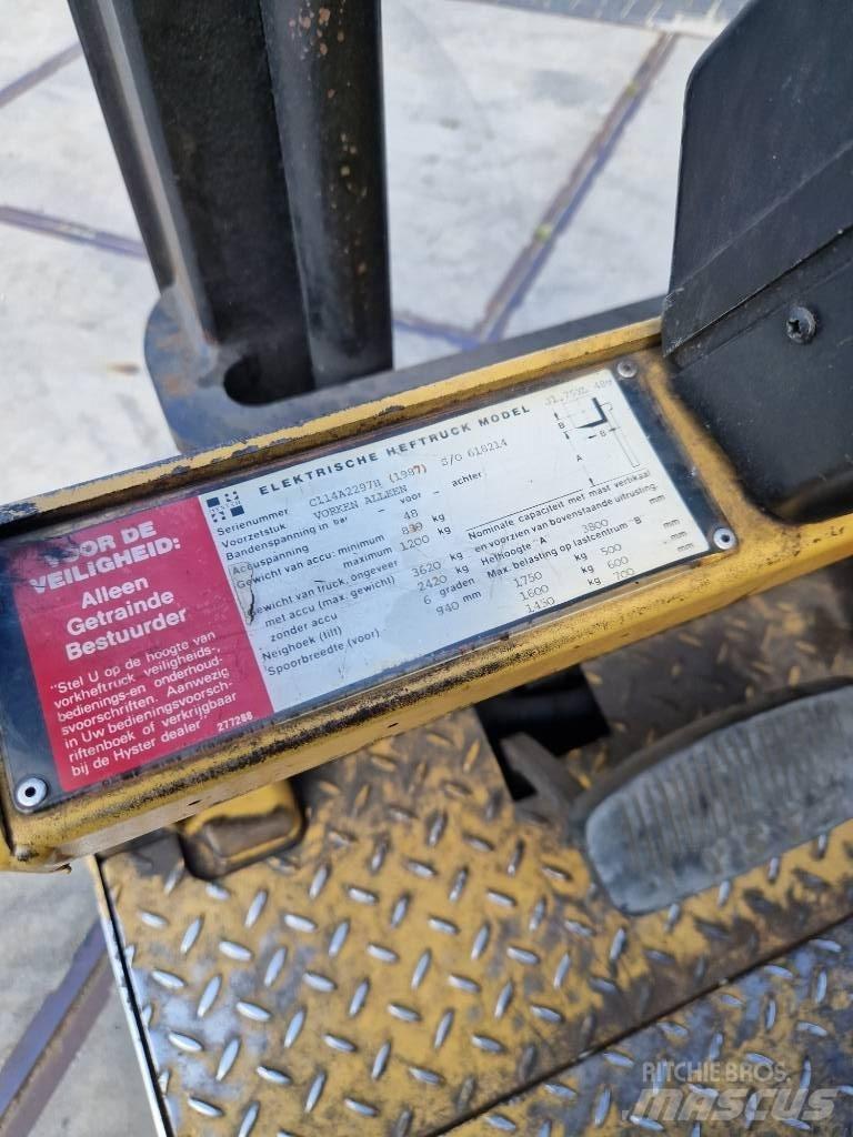 Hyster J 1.75xl Elmotviktstruckar