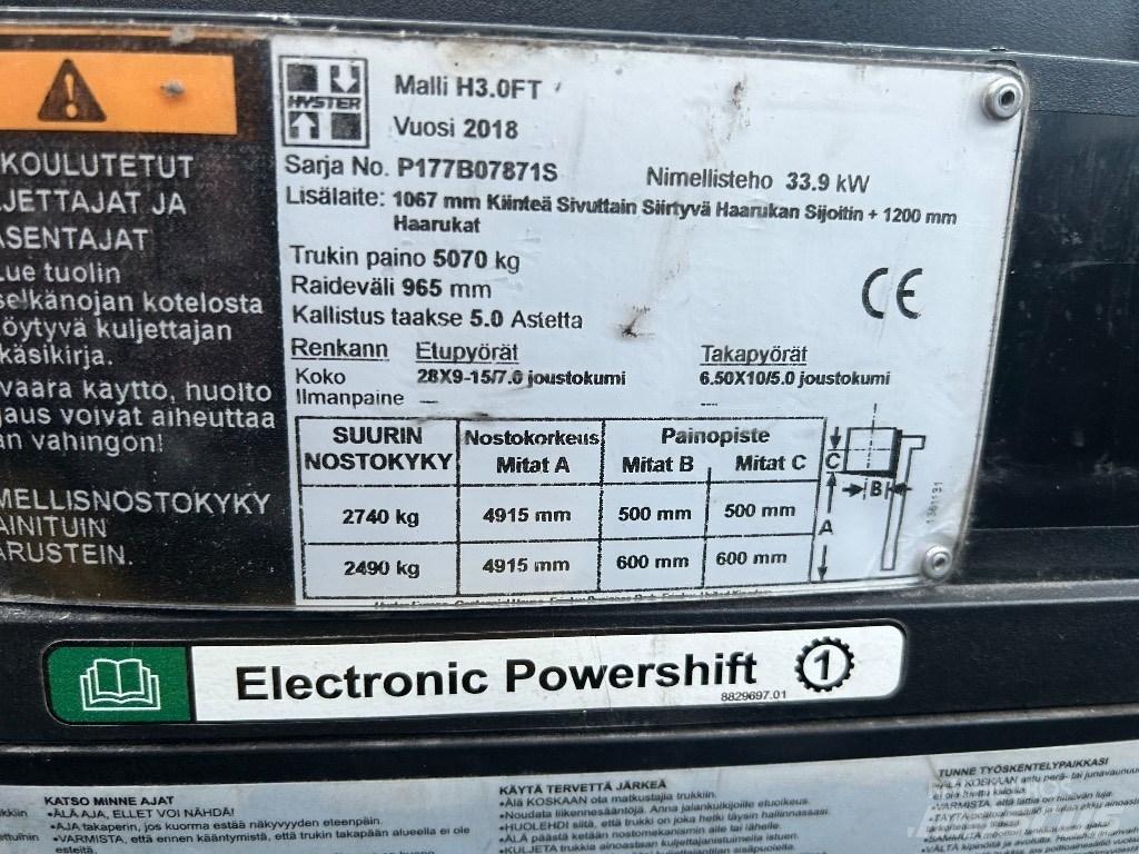 Hyster H 3.00 FT Dieselmotviktstruckar
