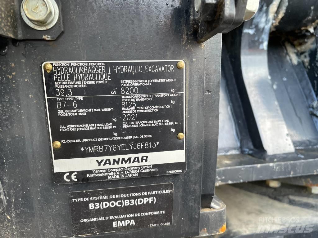 Yanmar B7 Midigrävmaskiner 7t - 12t