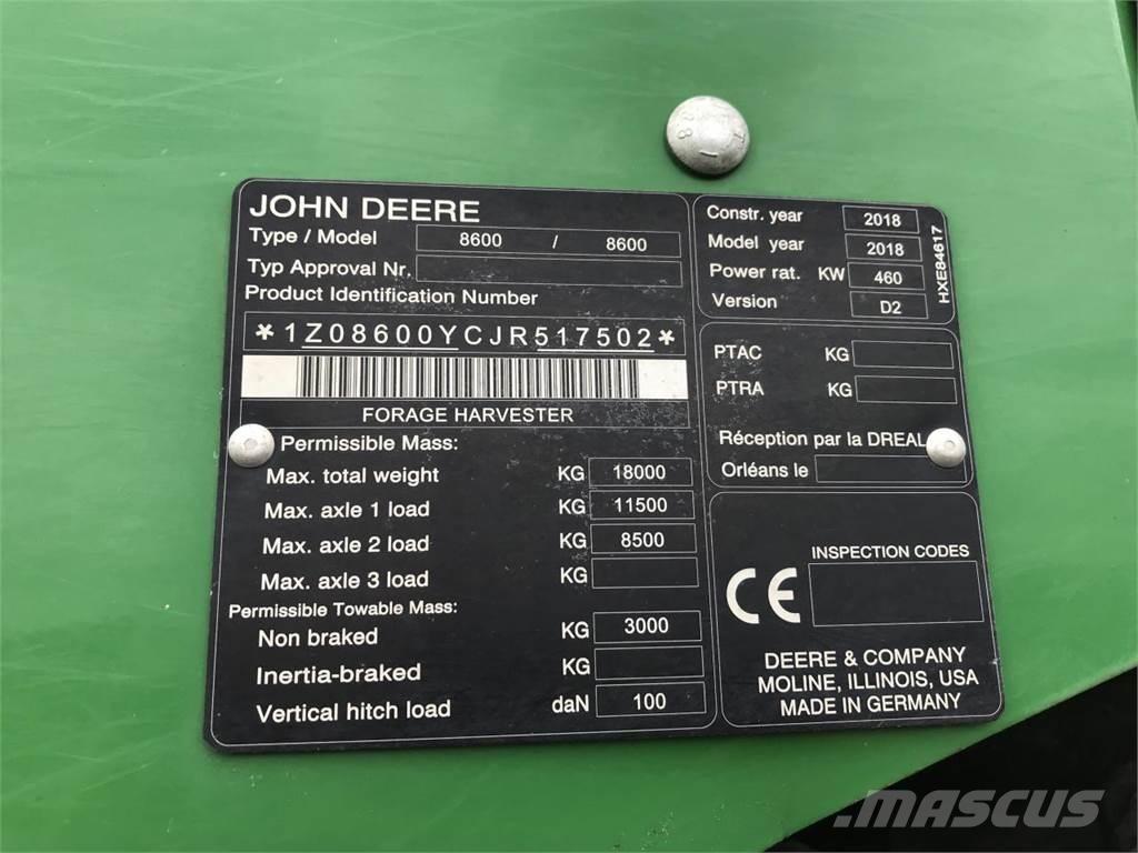 John Deere 8600 Självgående fälthackar