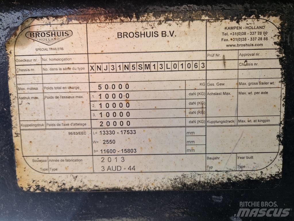Broshuis Brønntralle Låg lastande semi trailer