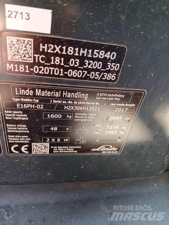 Linde E16PH Elmotviktstruckar