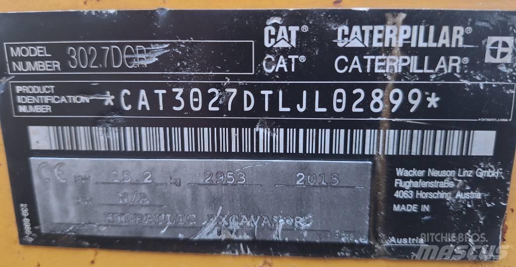 CAT 302.7 D CR Minigrävare < 7t