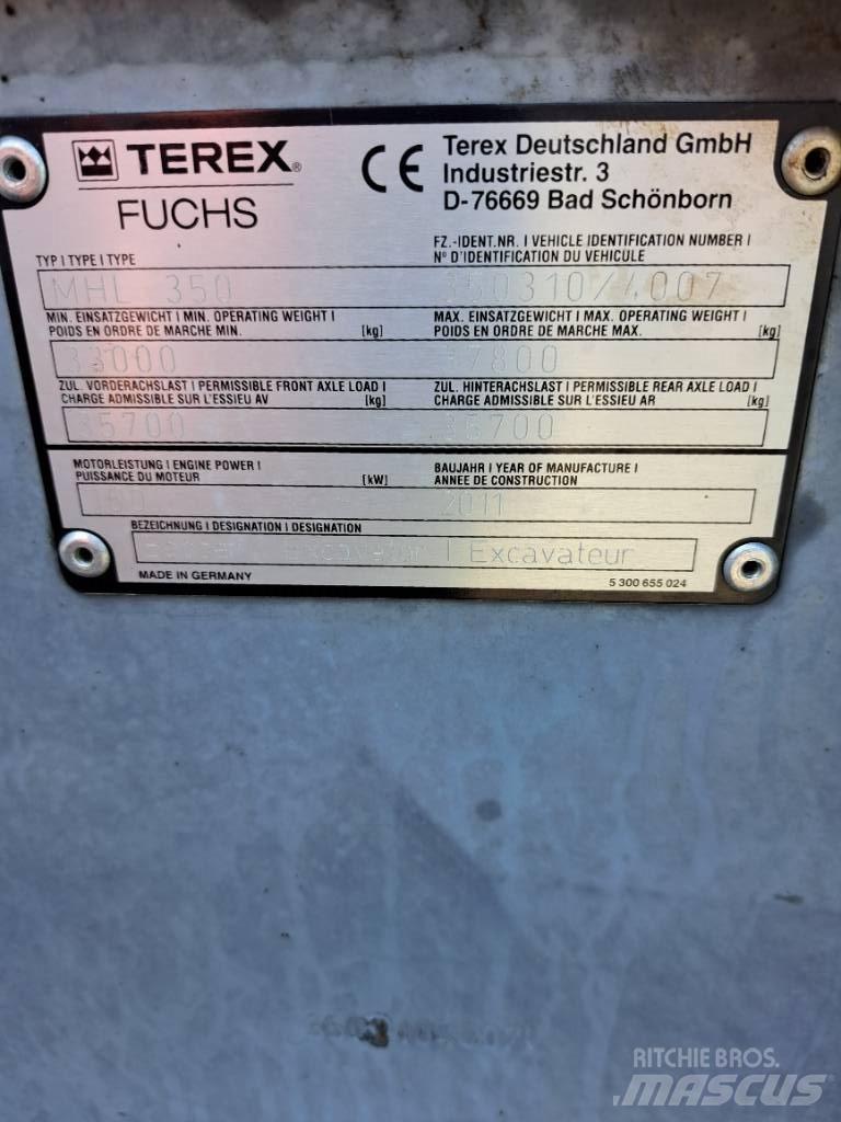 Fuchs MHL350E + Polyp Avfalls / industri hantering