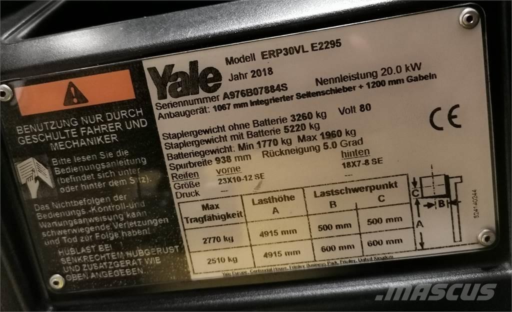 Yale ERP30VL Elmotviktstruckar