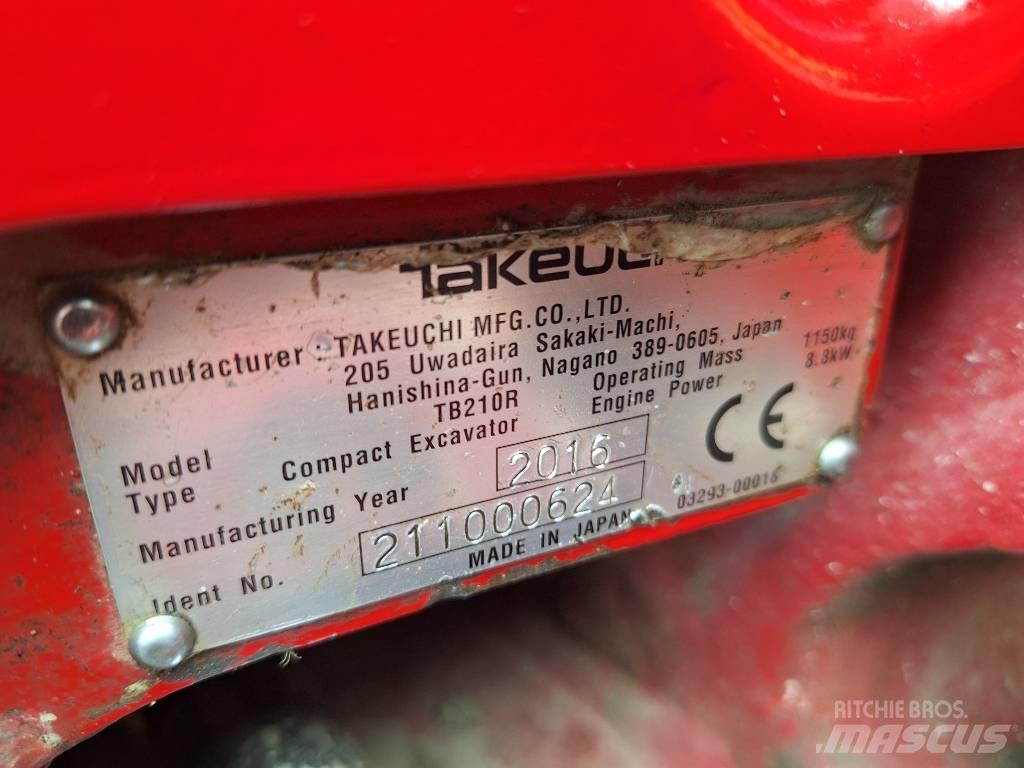 Takeuchi TB 210 R Minigrävare < 7t