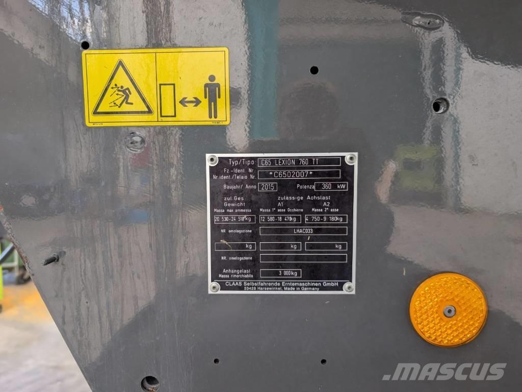 CLAAS Lexion 760 TT Skördetröskor