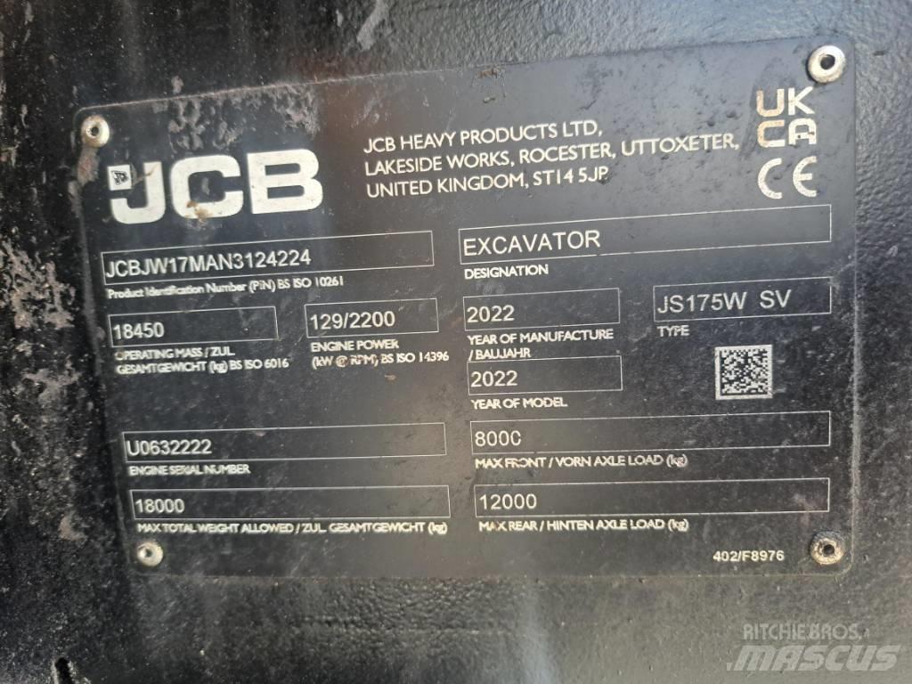 JCB JS 175 W Hjulgrävare
