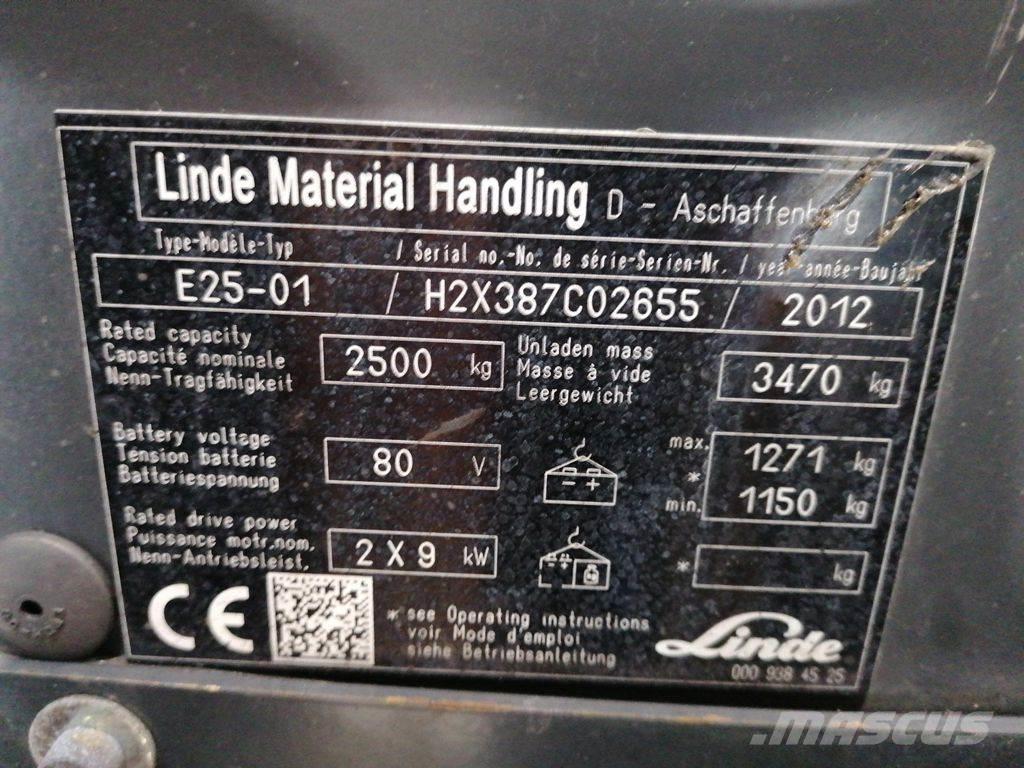 Linde E25-01 Elmotviktstruckar