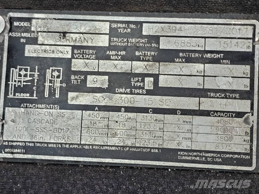 Linde H45T Gasolmotviktstruckar